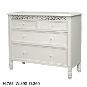 Blanche Range - White 2 Over 2 Chest of Drawers