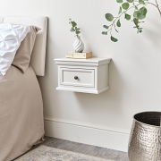 Ivory Wall Mounted Bedside Table - Daventry Ivory Range