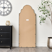 Antique Brushed Gold Arched Wall Mirror 155cm x 60cm
