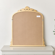 Antique Gold Ornate Arch Overmantle Mirror 88cm x 100cm