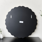 Gold Scalloped Frame Round Wall Mirror - 80cm x 80cm