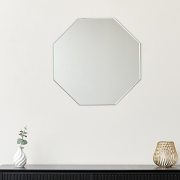 Ornate Octagon Frameless Bevelled Wall Mirror 60cm x 60cm