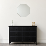 Ornate Octagon Frameless Bevelled Wall Mirror 60cm x 60cm