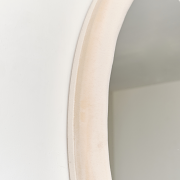 Pale Pink Oval Velvet Framed Wall Mirror 50cm x 70cm