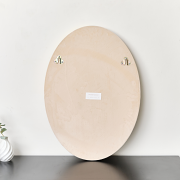 Pale Pink Oval Velvet Framed Wall Mirror 50cm x 70cm