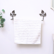 Antique Silver Leaf Detail Textured Towel Rail 62cm