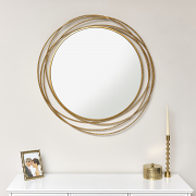 Large Round Antique Gold Mirror 92cm x 92cm