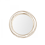 Large Round Antique Gold Mirror 92cm x 92cm