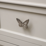 Silver Butterfly Drawer Knob