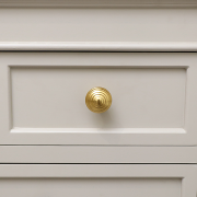 Round Shiny Gold Swirl Detailed Drawer Knob
