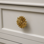 Large Gold Sunflower Drawer Knob
