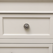 Antique Silver Round Scalloped Drawer Knob
