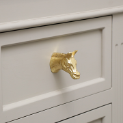 Shiny Gold Horse Drawer Knob