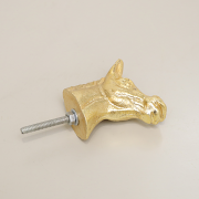 Shiny Gold Horse Drawer Knob