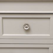Shiny Silver Sunflower Drawer Knob