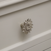 Shiny Silver Sun Drawer Knob