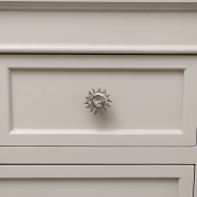 Shiny Silver Sun Drawer Knob
