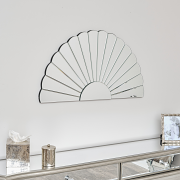 Frameless Arched Art Deco Wall Mirror 88cm x 45cm