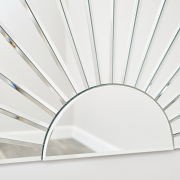 Frameless Arched Art Deco Wall Mirror 88cm x 45cm