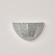 Silver Galvanised Scalloped Wall Planter