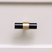 Gold & Black Acrylic T-Bar Shaped Drawer Handle