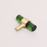 Gold & Green Acrylic T-Bar Shaped Drawer Handle