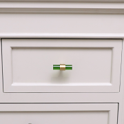 Gold & Green Acrylic T-Bar Shaped Drawer Handle