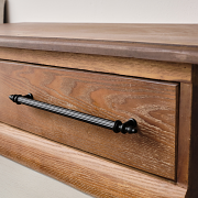 Large Black Ribbed Metal Bar Pull Handle 27cm