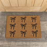 Black Bow Detail PVC Backed Coir Doormat 60cm x 40cm Black Bow Detail PVC Backed Coir Doormat 60cm x 40cm
