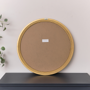 Large Gold Round Stepped Wall Mirror - 80cm x 80cm