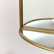 Arched Gold Mirror With Mirrored Shelf - 50cm x 60cm Arched Gold Mirror With Mirrored Shelf - 50cm x 60cm