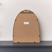 Arched Gold Mirror With Mirrored Shelf - 50cm x 60cm Arched Gold Mirror With Mirrored Shelf - 50cm x 60cm