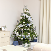 Large White Feather Boa Christmas Garland - 182cm