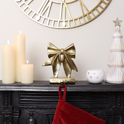 Gold Bow Christmas Stocking Hook