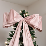 Extra Large Blush Pink Velvet Christmas Bow - 70cm x 140cm
