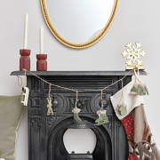 Gold Snowflake Christmas Stocking Holder