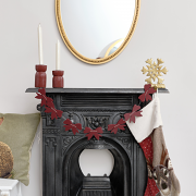 Gold Snowflake Christmas Stocking Holder