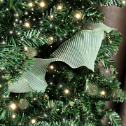Green Sparkle Ruffle Christmas Tree Ribbon - 270cm