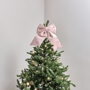 Large Baby Pink Velvet Christmas Bow - 30cm x 45cm