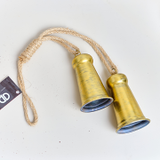 Large Gold Metal Hanging Bells Christmas Tree Decoration - 50cm