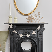 Medium Rustic Wooden Snowflake Ornament - 19.5cm