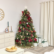 Set of 2 White Bell Hanging Decoration with Foliage 8cm