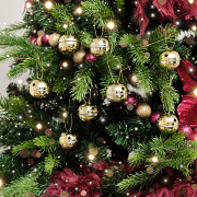 Set of 8 Gold Hanging Bell Christmas Decorations - 4cm Set of 8 Gold Hanging Bell Christmas Decorations - 4cm