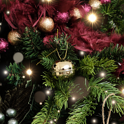 Set of 8 Gold Hanging Bell Christmas Decorations - 4cm Set of 8 Gold Hanging Bell Christmas Decorations - 4cm