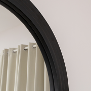 Large Black Arched Wall Mirror - 90cm x 77cm Large Black Arched Wall Mirror - 90cm x 77cm