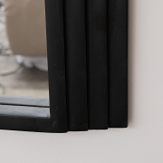 Large Black Arched Wall Mirror - 90cm x 77cm Large Black Arched Wall Mirror - 90cm x 77cm