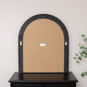 Large Black Arched Wall Mirror - 90cm x 77cm Large Black Arched Wall Mirror - 90cm x 77cm