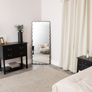 Black 2 Drawer Bedside Table with Shelf - Briggs Range Black 2 Drawer Bedside Table with Shelf - Briggs Range