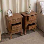Pair of Wooden 3 Drawer Bedside Tables - Pays Du Bois Range