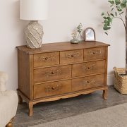 Wooden 7 Drawer Chest of Drawers - Pays Du Bois Range